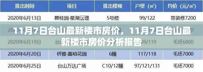 11月7日台山最新楼市房价动态及分析