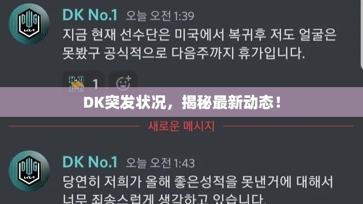 DK突发状况,揭秘最新动态!